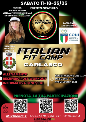 Evento gratuito Italian Fit Camp Garlasco